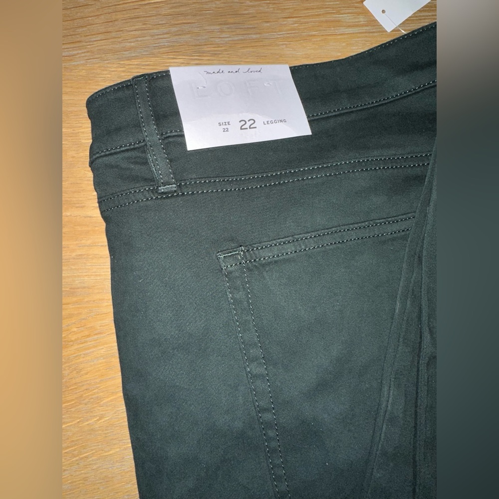 Loft plus size hunter green jean leggings